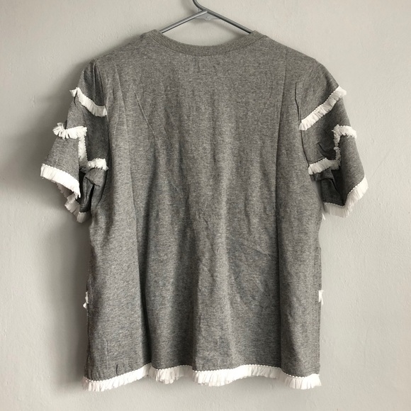 NWT English Factory Fringe Detail Tee Small - Picture 5 of 5